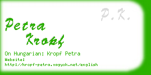 petra kropf business card